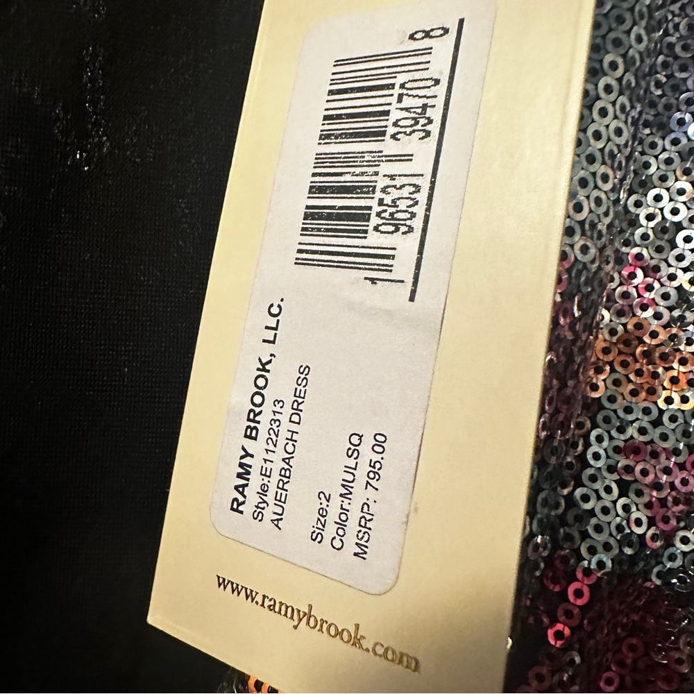 NWT Ramy Brooke Auerbach Sequin Mini Dress in Floral Sequin size 2‎ reg $795 - Picture 9 of 10
